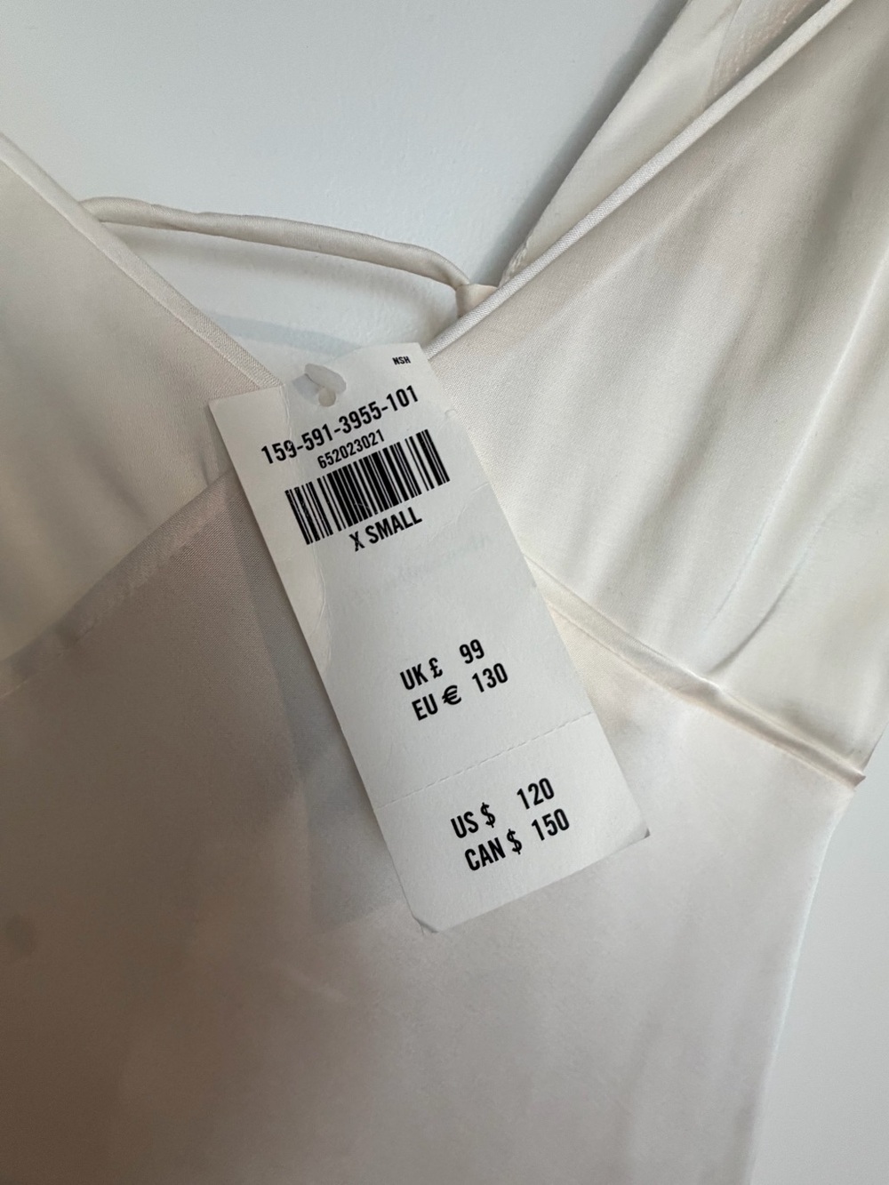 NWT: Abercrombie White Satin Slip Midi Dress | Size XS - Picture 6 of 6